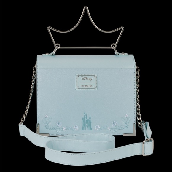 Loungefly Disney Princess Cinderella Shimmer Crossbody Embroidered Bag - Picture 13 of 16